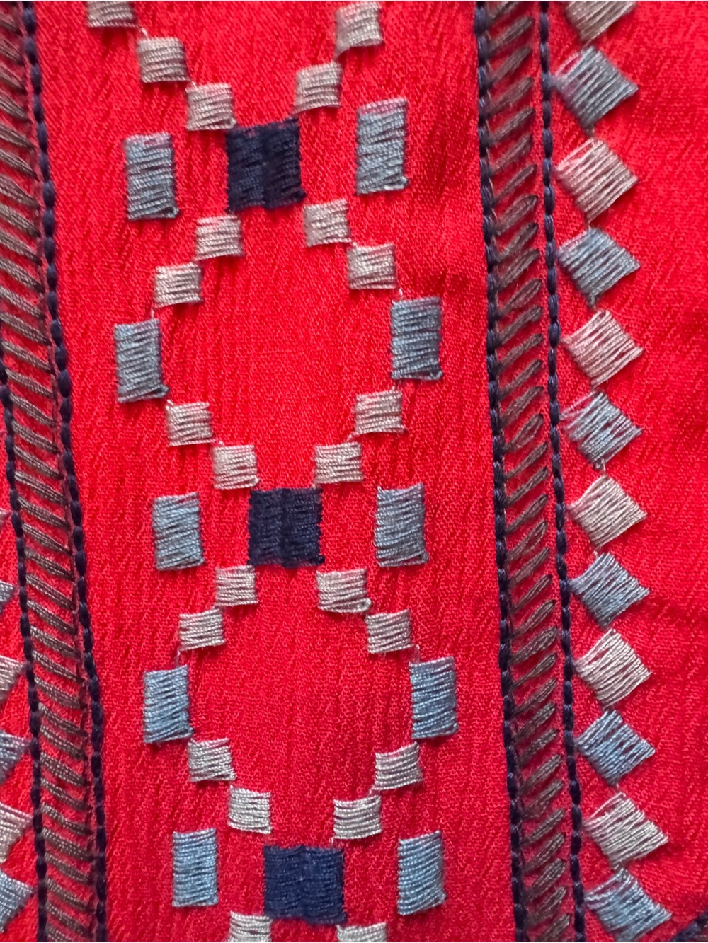 Knox Rose Brick Red Embroidered Tie-Strap Camisole - Picture 4 of 11
